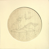 Girl and dragonfly, circa 1920