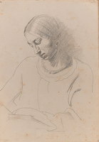 Portrait of Winifred Knights wearing...