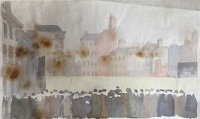Early study for Mill Hands on Strike...