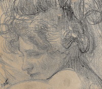 Head of a woman - three quarter profile