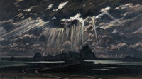 Elizabeth Castle at Sunset, 1945 