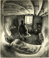 Self-portrait and Jackdaw, 1949