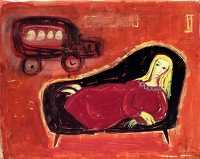 Girl on Sofa,circa 1970