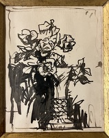 Roses in a vase, c  1944