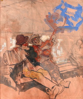Two musicians, circa 1900