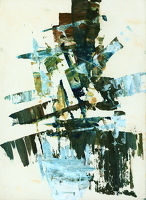 Abstract in dark and light blue