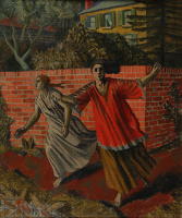 Fleeing figures, mid 1920's