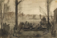 Picnic in a park circa 1925