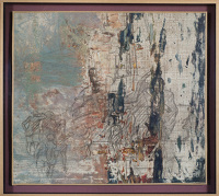 Figures and boats on estuary shore
