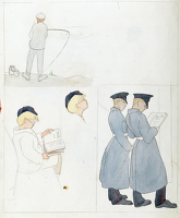 Six sheets of studies from Memory Book