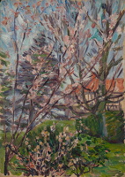 Foreground view of branches with...