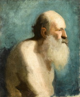 Profile study of an old man