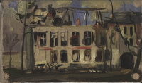 Shell damaged buildings Northern France