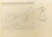 Self-portrait and Study for The Deluge