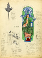 Sheet of studies of an illustminated...