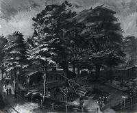 RAF Camp, signed and dated 1940,
