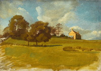 Distant view of Cotswolds Farm cottage