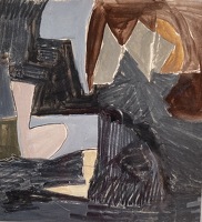 Untitled oil and gouache on card