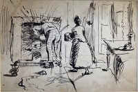 Stoking the fire - circa 1900