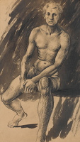 Seated Male Nude