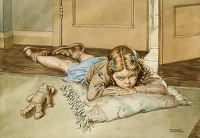 Christine and Teddy Bear, c. 1950s