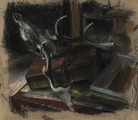A corner of the artists's studio