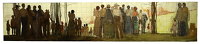 Study of a crowd on the edge of a field
