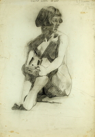 Study of seated nude , 12 October 1926