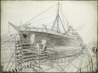 The Orient liner Orama in dry-dock