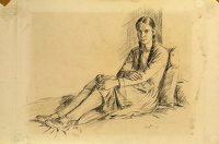 Young girl with platted hair