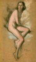 Seated female nude