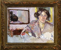 Woman in front of a mirror