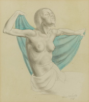 The Blue Towel, 1920's /1950's
