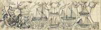 Study in two sheets for 'Working Boats'