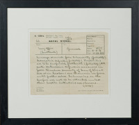 Naval Signal Annoucing the Armistice