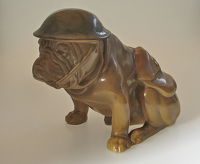 British bulldog in the uniform and...