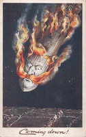 British postcard Coming down! Image...