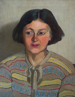 Portrait of a woman wearing a Fair...