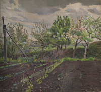 Vegetable garden at Strawberry Cottage