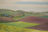 Early autumn Kentish landscape with...