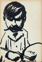 Portrait of John Hassall Painting