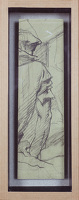 Study of seated  labourer, rear view