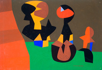 Three forms in orange