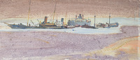 Boats arriving in harbour, circa  1940