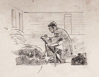  Study of Charles Mahoney drawing...