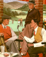 Golfing break, circa 1935