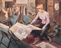 The artist's daughter Barbara in the...