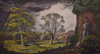 Lovers sheltering from a storm, 1936