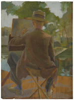 Charles Cundall at Work, circa 1920