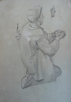 Kneeling workman - study for Campion...